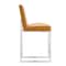 Manhattan Comfort Element 24" Faux Leather Counter Stool in Camel and Polished Chrome (Set of 2) 2-CS003-CL - alternate 4